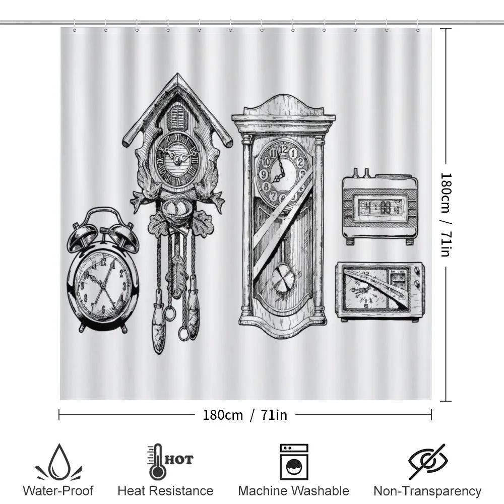 Ink Hand Drawn Clock — Detail 2