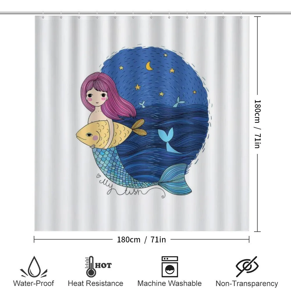Mermaid Fish Night Sea — Detail 2