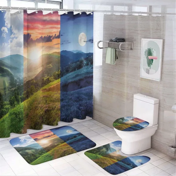 Mountain Forest View on a shower curtain