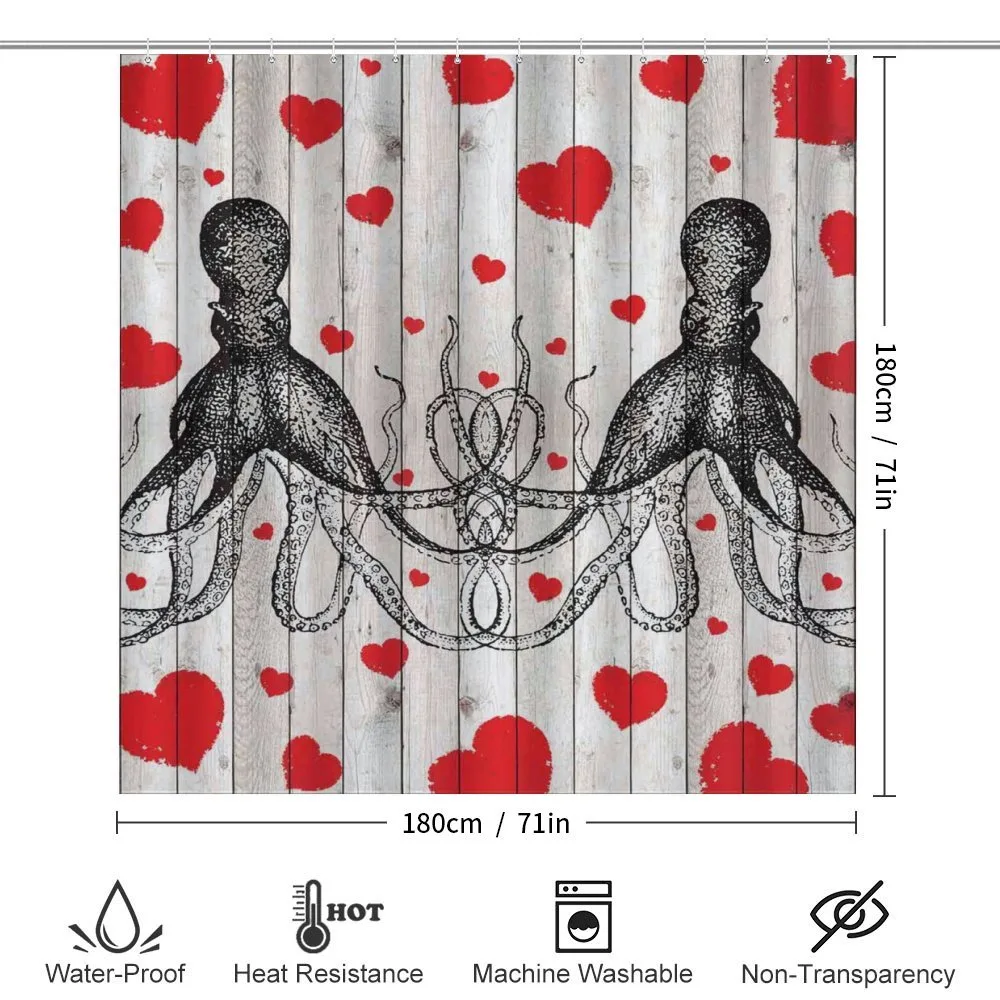 Octopus Sketch and Hearts — Detail 2