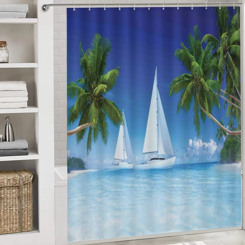 Palm Trees and Sailboats — Detail 4