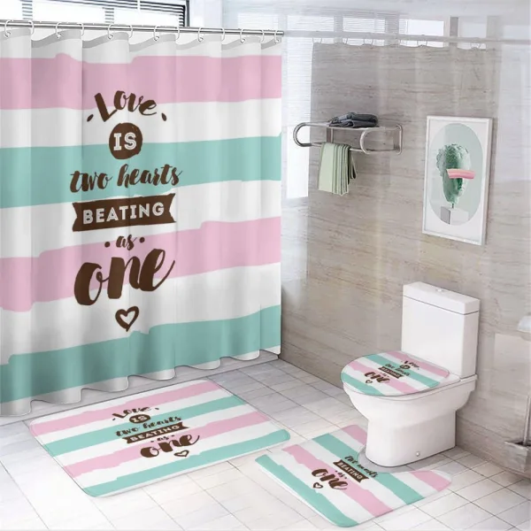 Retro Style Pastel on a shower curtain