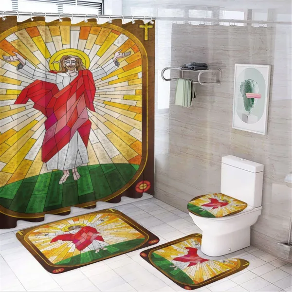 Stained Glass Design Paint on a shower curtain