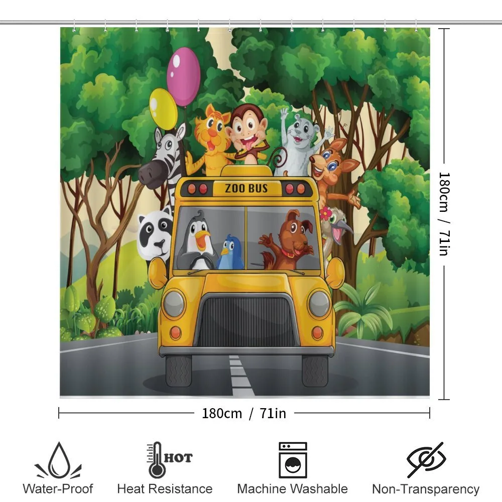 Animals Balloons Bus Travel — Detail 2
