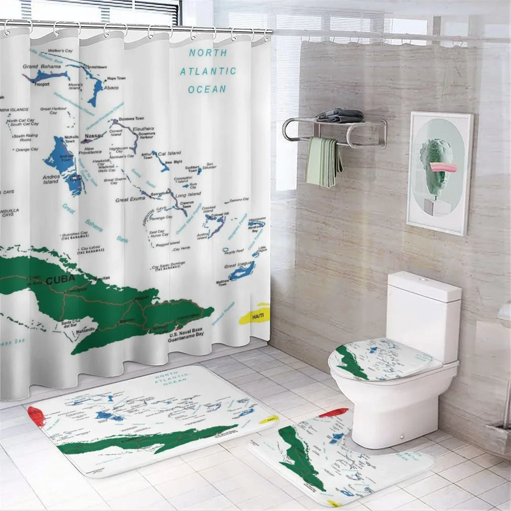 Bahamas Map Beach Ocean — Your design