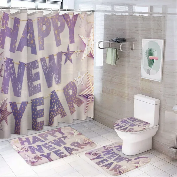 Calligraphy in Party on a shower curtain