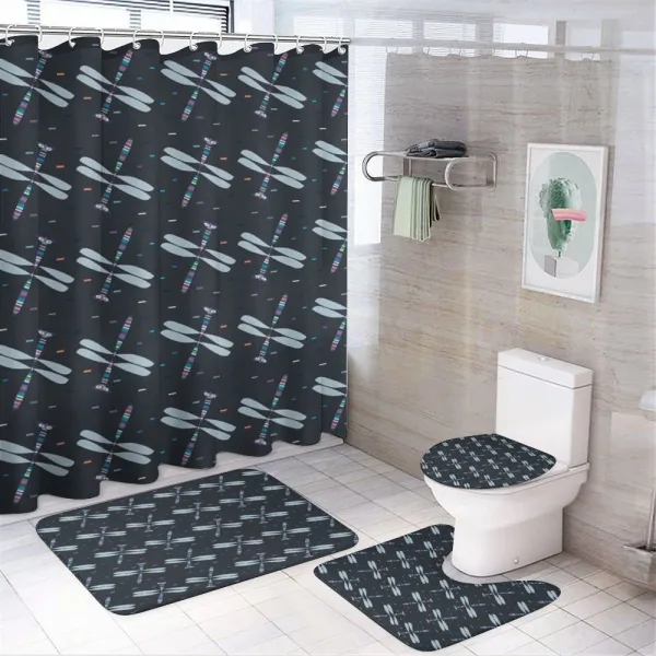 Cartoon Bug Pattern on a shower curtain