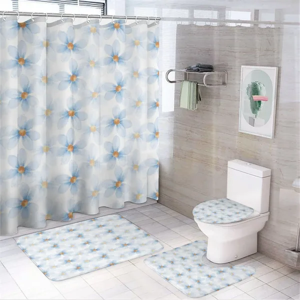 Chamomiles Art on a shower curtain