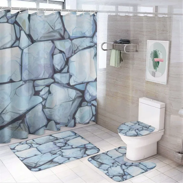 Cottage House Walls on a shower curtain