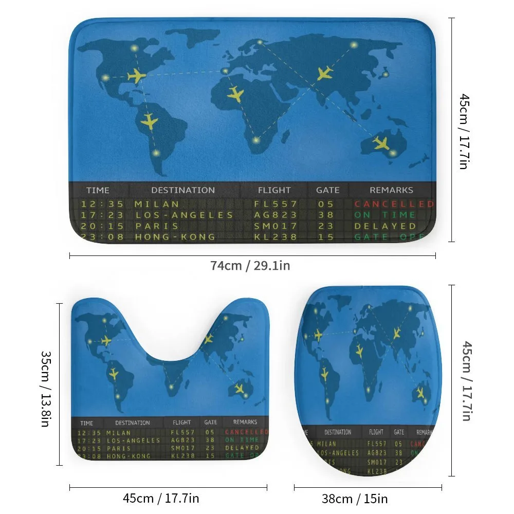 Departure Board World Map — Detail 1