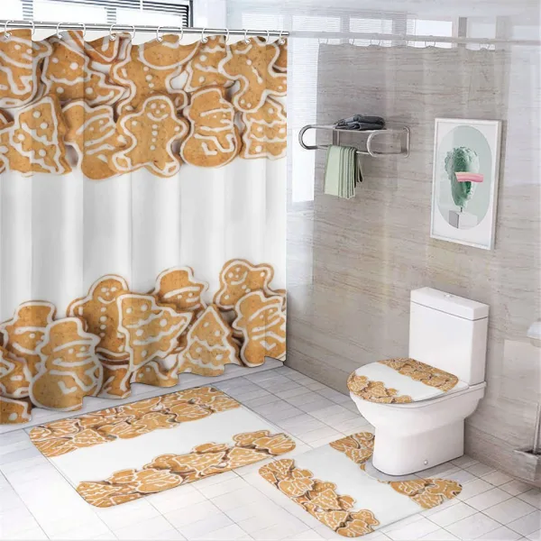 Different Cuts with Icing on a shower curtain