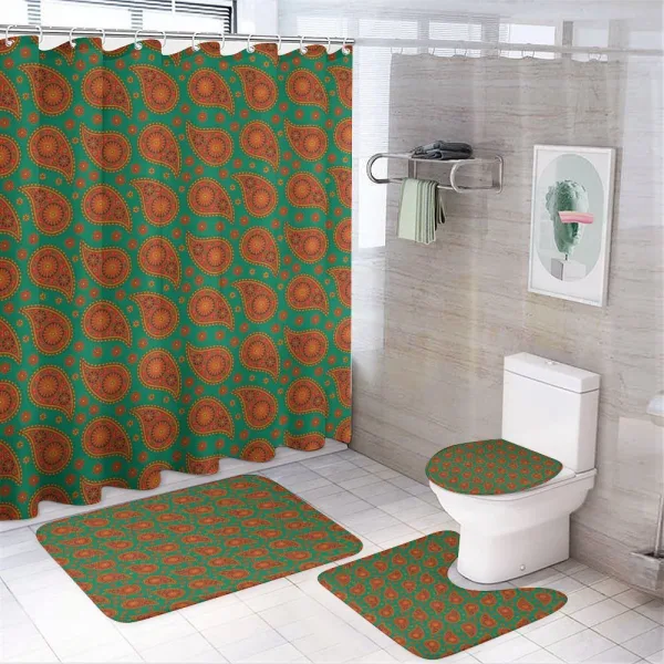 Mandala Floral Pattern on a shower curtain