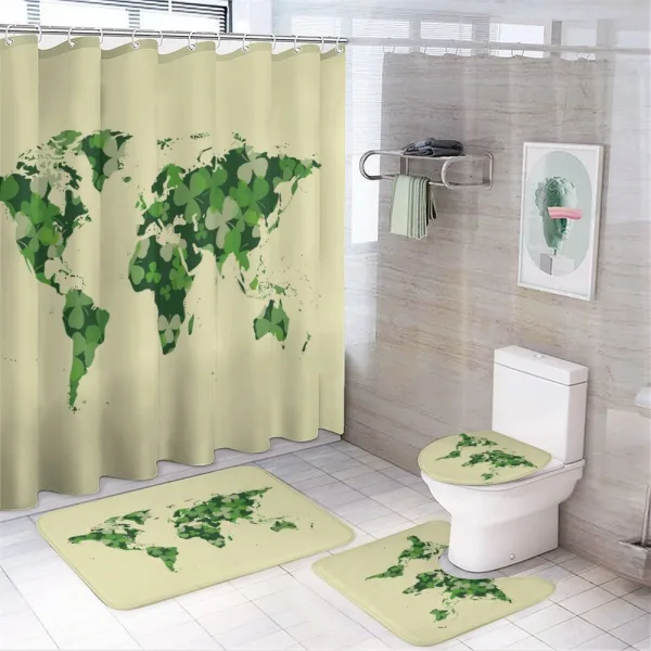 Saint Patrick Day on a shower curtain