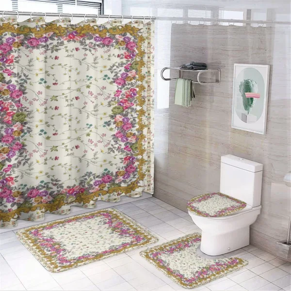 Spring Love Colorful Roses on a shower curtain