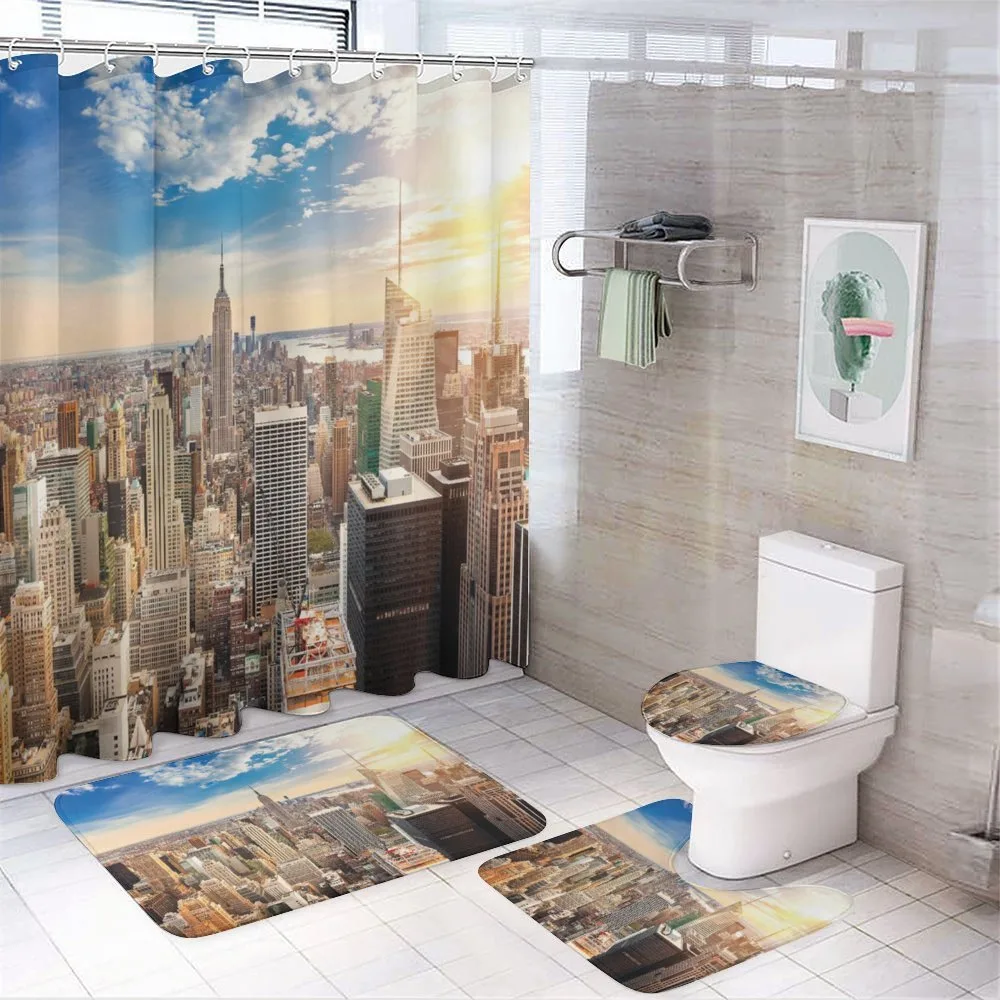 Sunset Urban Aerial Photo — Your design
