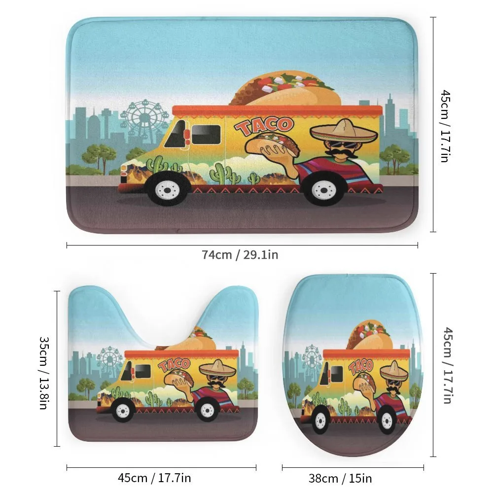 Taco Truck on Road in City — Detail 1