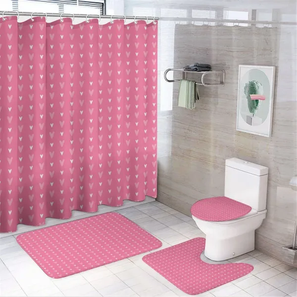 Tender Hearts on a shower curtain