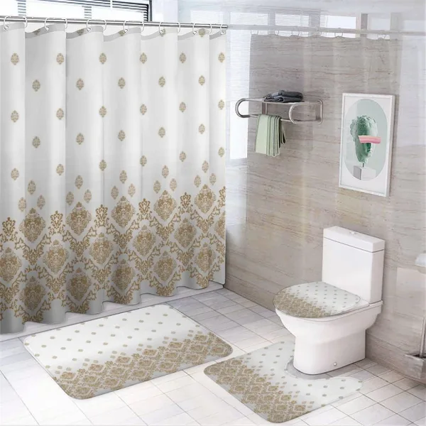 Vintage Romantic Art on a shower curtain