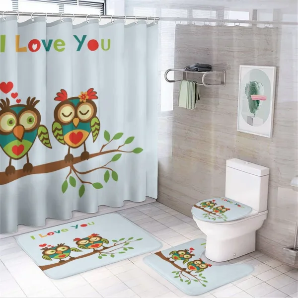 Affection Message on a shower curtain