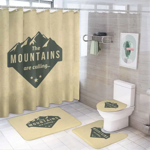Climbing Journey Art on a shower curtain