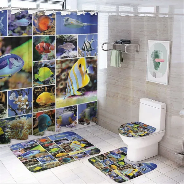 Collage of Underwater on a shower curtain