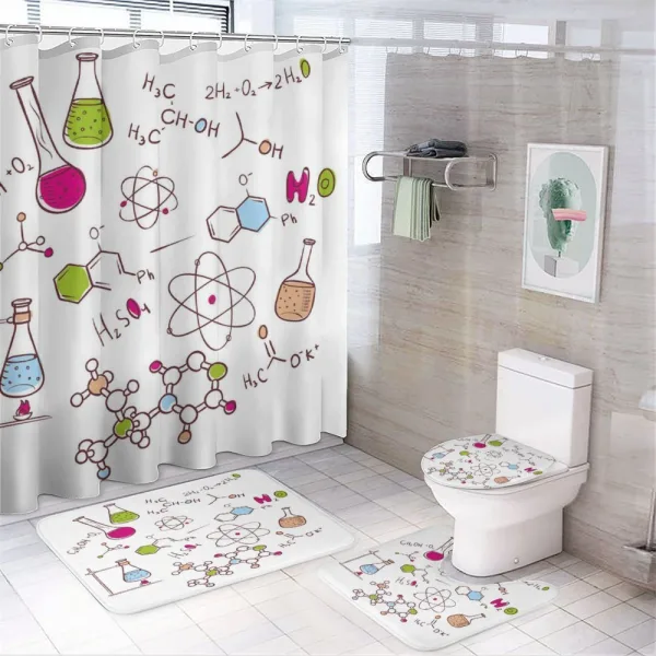 Doodle Style Atom on a shower curtain