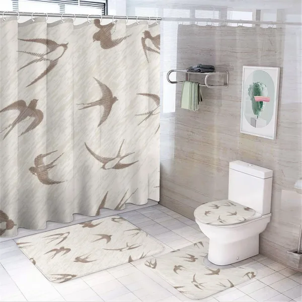 Flying Birds on a shower curtain