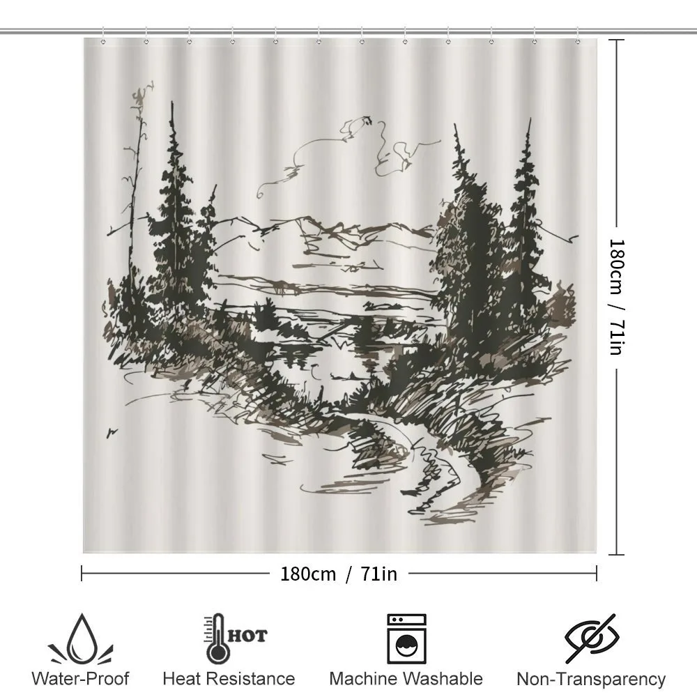 Forest Landscape Sketch — Detail 2