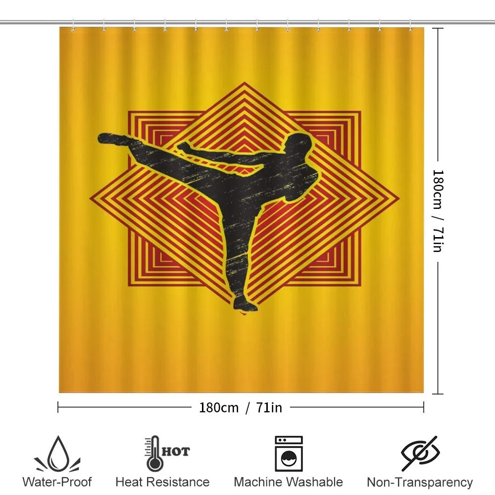 Grunge Kicking Man Squares — Detail 2