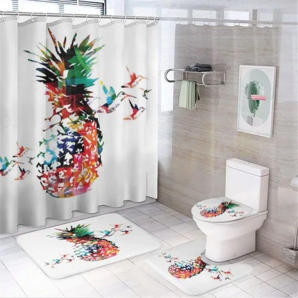 Modern Geometric Art on a shower curtain
