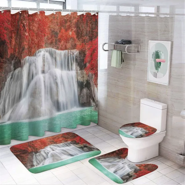 River in the Fall on a shower curtain