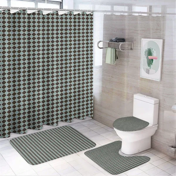 Soft Trellis on a shower curtain