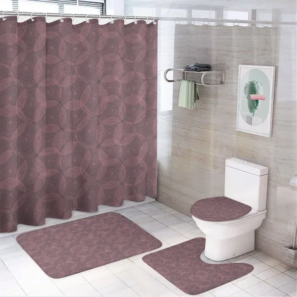 Spiral Circle Swirls on a shower curtain