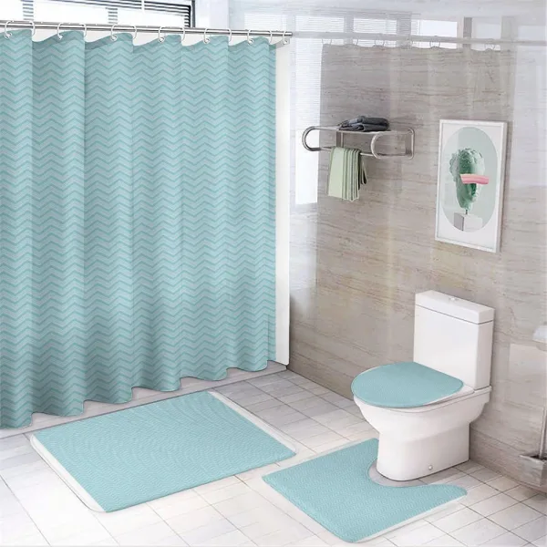 4 Lines Retro Style on a shower curtain
