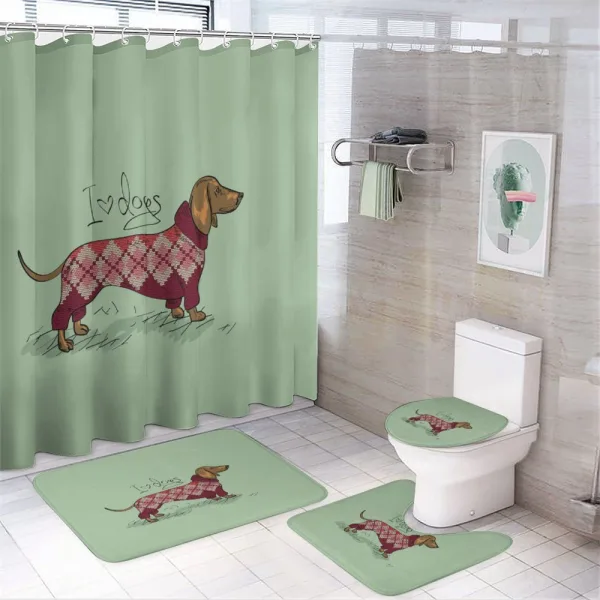 Animal in Clothes on a shower curtain