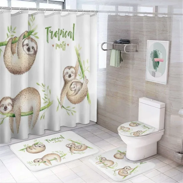 Babies Palm Leaves on a shower curtain