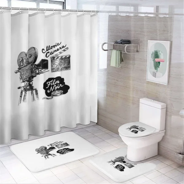 Camera Film Noir on a shower curtain