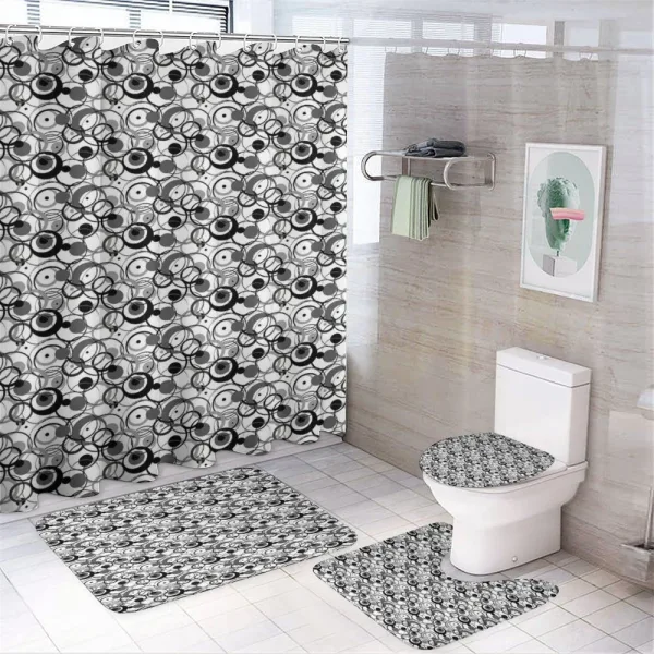 Circles Dots Modern on a shower curtain