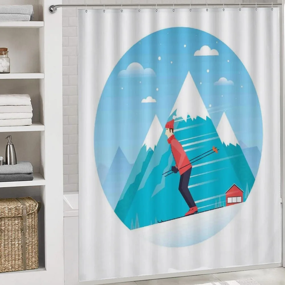 Man Skiing on a Snowy Hill — Detail 4