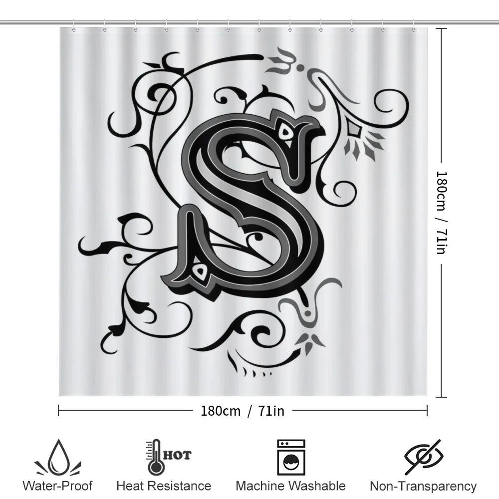 Monochrome Uppercase S — Detail 2