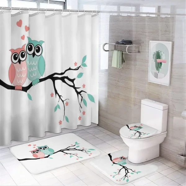 Owl Couple on a shower curtain