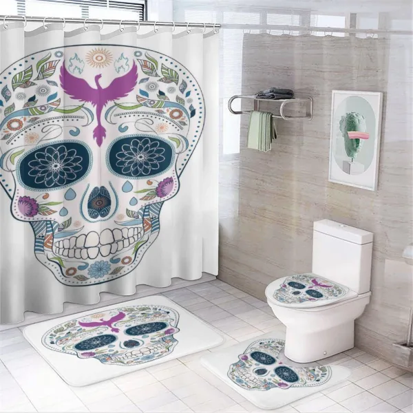 Phoenix Ornament on a shower curtain