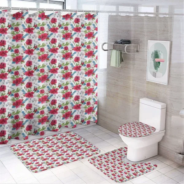 Romantic Blueberries on a shower curtain