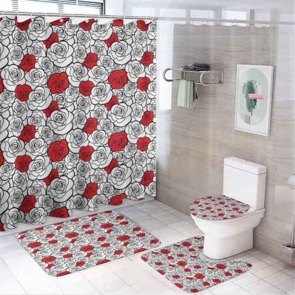 Roses Love Blossom on a shower curtain