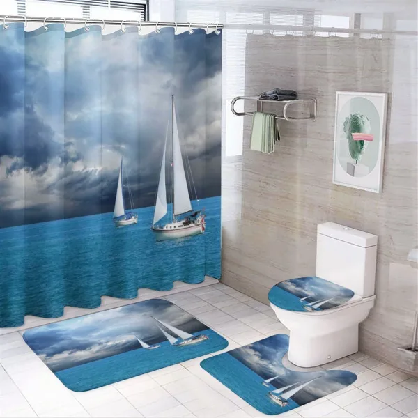 Sailing After Storm Clouds on a shower curtain
