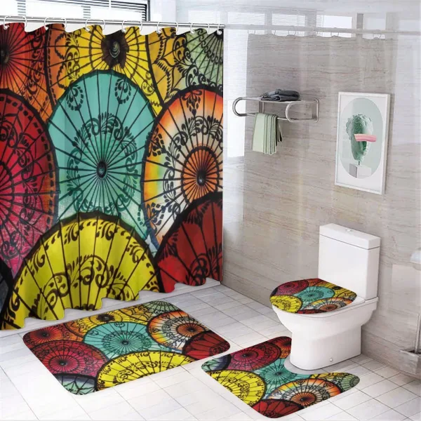 Umbrella Market on a shower curtain