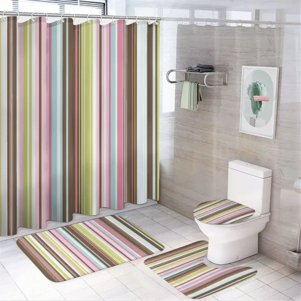 Vertical Stripe on a shower curtain