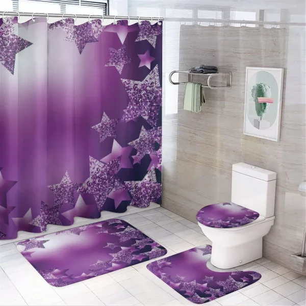 Xmas Stars Backdrop on a shower curtain