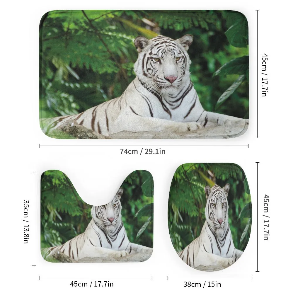 Albino Bengal Cat on Rock — Detail 1