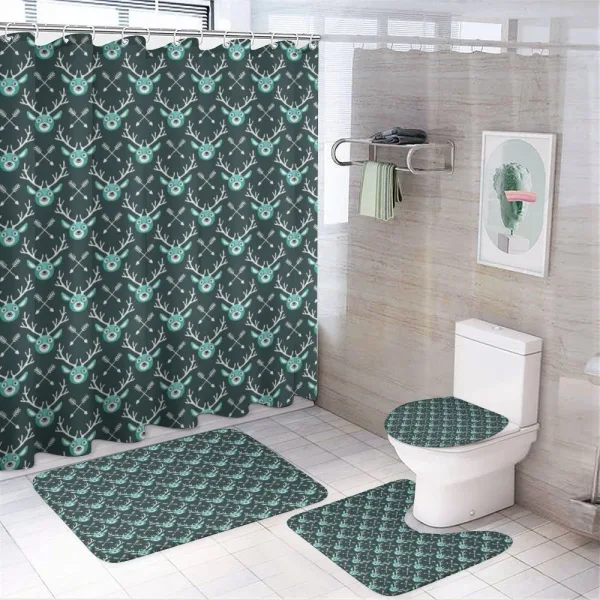 Antlers of Reindeers Arrows on a shower curtain